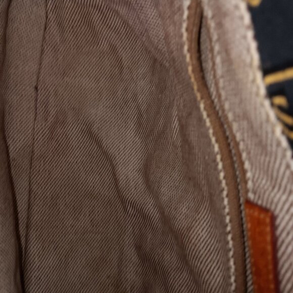 Dooney & Bourke PRE-LOVED Signature Logo DB Black Canvas & Brown Leather Purse - Picture 11 of 14